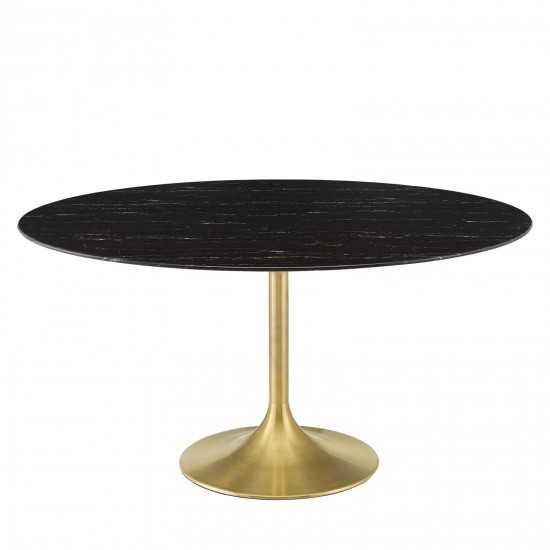 Lippa 60" Artificial Marble Dining Table
