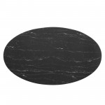 Lippa 60" Oval Artificial Marble Dining Table