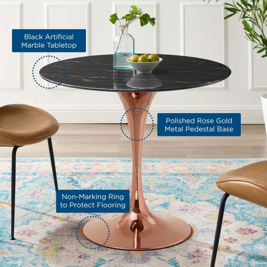 Lippa 36" Artificial Marble Dining Table