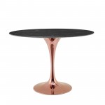 Lippa 42" Oval Artificial Marble Dining Table