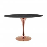 Lippa 48" Oval Artificial Marble Dining Table