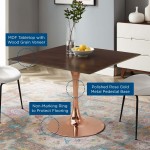 Lippa 40" Square Wood Dining Table