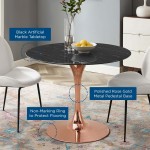 Lippa 40" Artificial Marble Dining Table