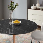 Lippa 47" Artificial Marble Dining Table