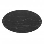 Lippa 54" Oval Artificial Marble Dining Table