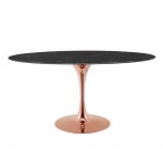 Lippa 60" Oval Artificial Marble Dining Table