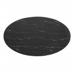 Lippa 60" Oval Artificial Marble Dining Table