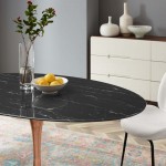 Lippa 60" Oval Artificial Marble Dining Table