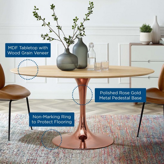 Lippa 60" Oval Wood Dining Table