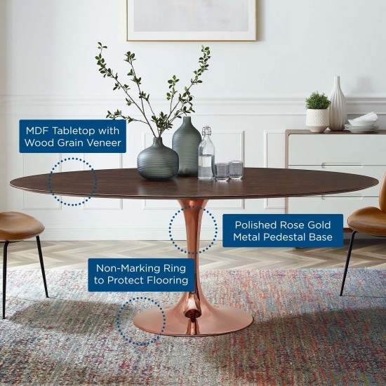 Lippa 78" Oval Wood Dining Table