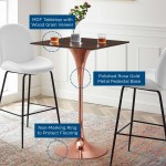 Lippa 28" Square Wood Bar Table
