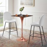 Lippa 28" Square Wood Bar Table