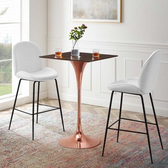 Lippa 28" Square Wood Bar Table