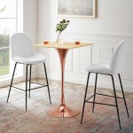 Lippa 28" Square Wood Bar Table