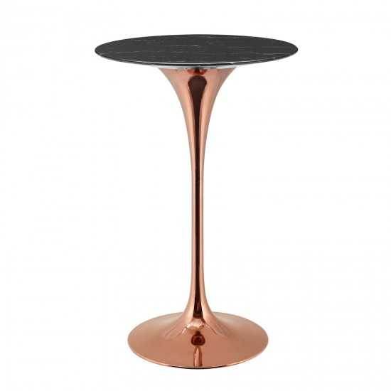 Lippa 28" Artificial Marble Bar Table