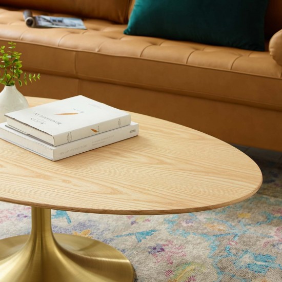 Lippa 48" Oval Wood Coffee Table