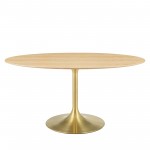 Lippa 60" Oval Wood Dining Table