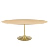 Lippa 78" Oval Wood Dining Table