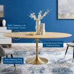 Lippa 78" Oval Wood Dining Table