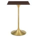 Lippa 28" Square Wood Bar Table