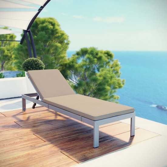 Shore Outdoor Patio Aluminum Chaise with Cushions