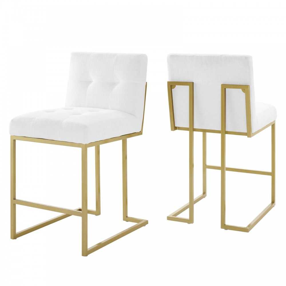 Privy Counter Stool Upholstered Fabric Set of 2 Privy Counter Stool Upholstered Fabric Set of 2