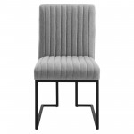 Indulge Channel Tufted Fabric Dining Chairs - Set of 2