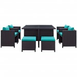 Inverse 9 Piece Outdoor Patio Dining Set