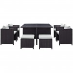 Inverse 9 Piece Outdoor Patio Dining Set