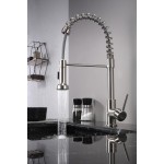 Lanuvio Brass Kitchen Faucet w/ Pull Out Sprayer - Brushed Nickel