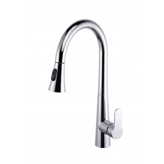 Furio Brass Kitchen Faucet w/ Pull Out Sprayer - Chrome