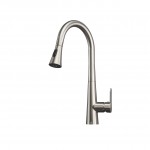 Furio Brass Kitchen Faucet w/ Pull Out Sprayer - Brushed Nickel
