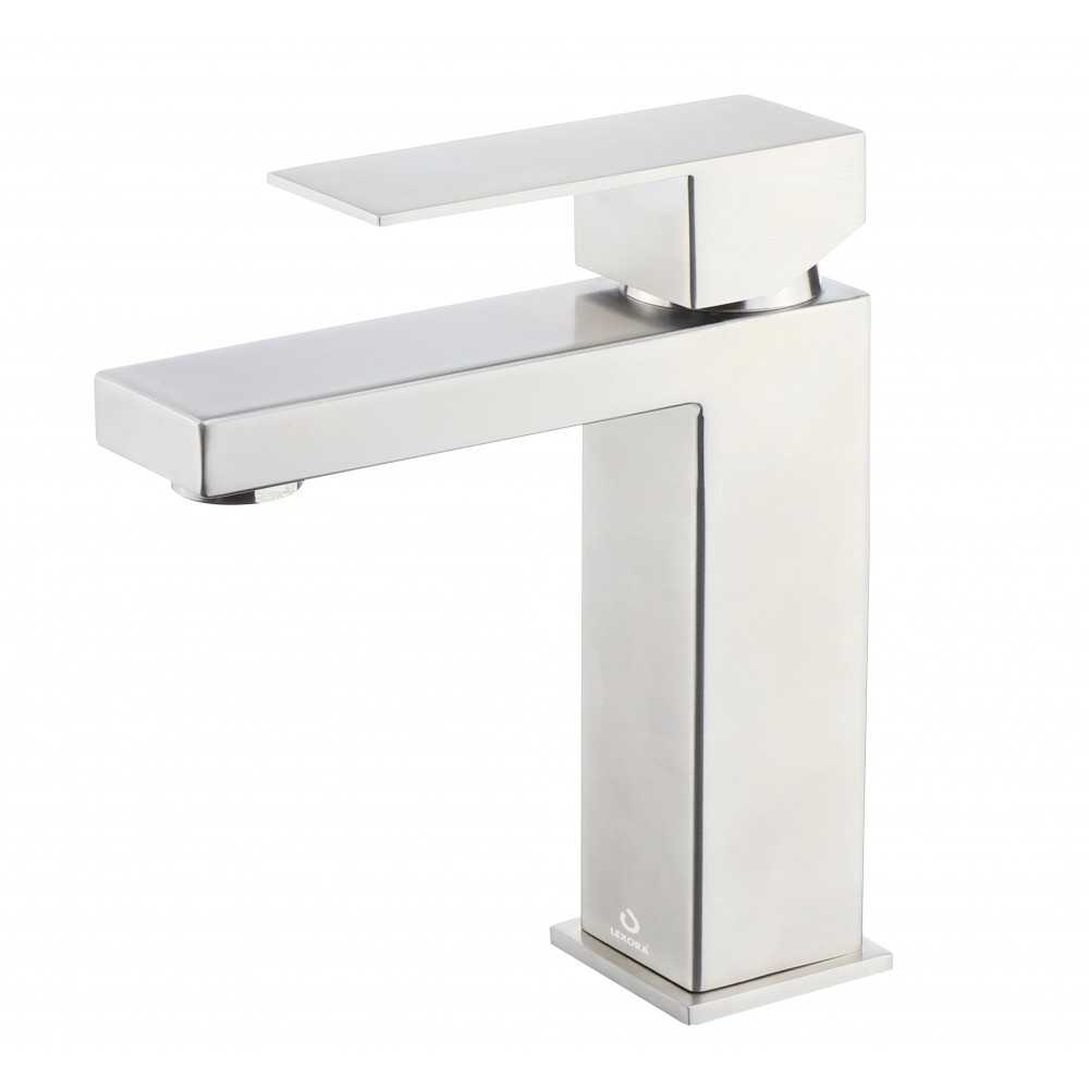 Monte Stainless Steel Single Hole Bathroom Faucet - Satin Nickel