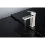 Monte Stainless Steel Single Hole Bathroom Faucet - Satin Nickel