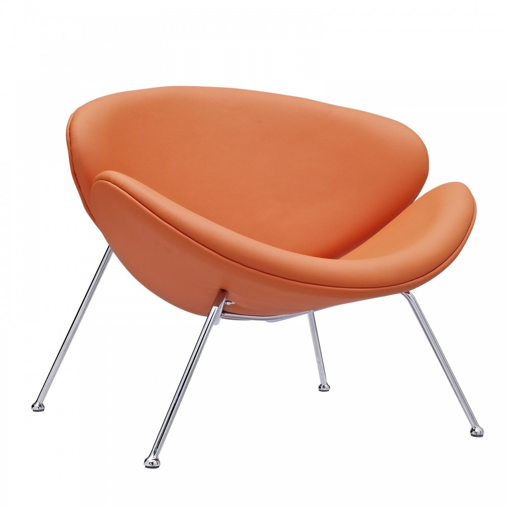 Nutshell Upholstered Vinyl Lounge Chair