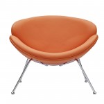 Nutshell Upholstered Vinyl Lounge Chair