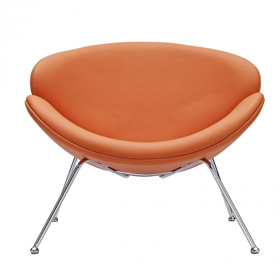 Nutshell Upholstered Vinyl Lounge Chair