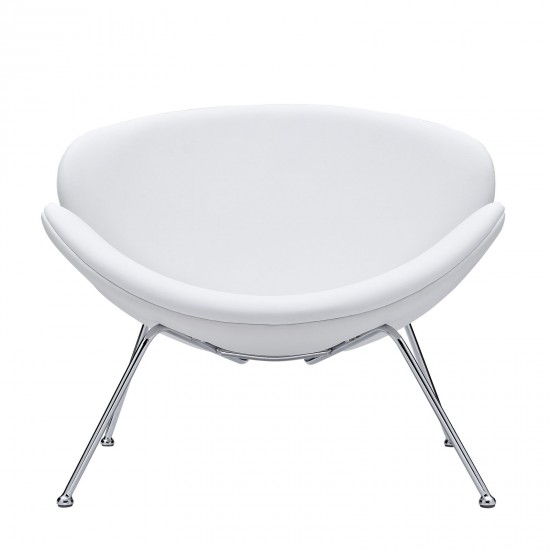 Nutshell Upholstered Vinyl Lounge Chair