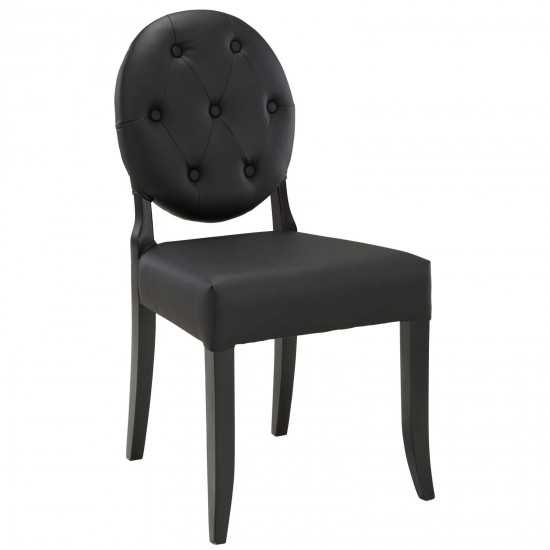 Button Dining Vinyl Side Chair