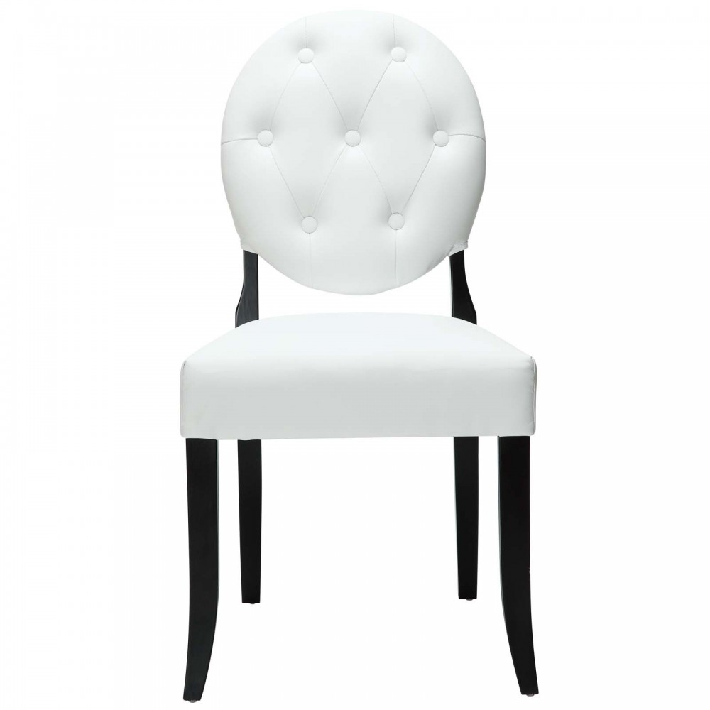 Button Dining Vinyl Side Chair