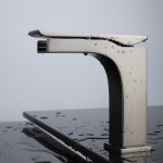 Balzani Brass Single Hole Waterfall Bathroom Faucet - Gun Metal