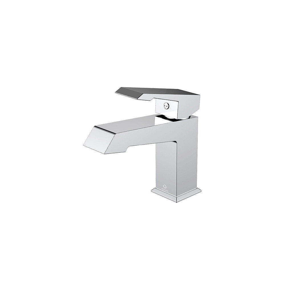 Labaro Brass Single Hole Bathroom Faucet - Chrome