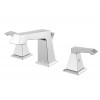 Balduina Brass 3 Hole 8" Widespread Bathroom Faucet - Chrome