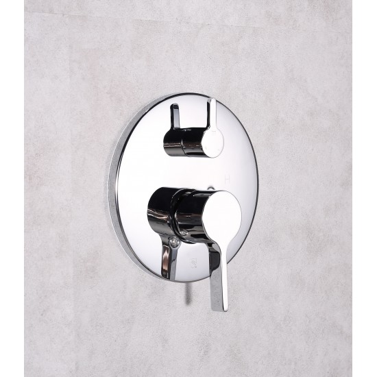 Salamonio Set, 8" Round Rain Shower and Handheld, Chrome