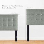 Emily Twin Upholstered Fabric Headboard