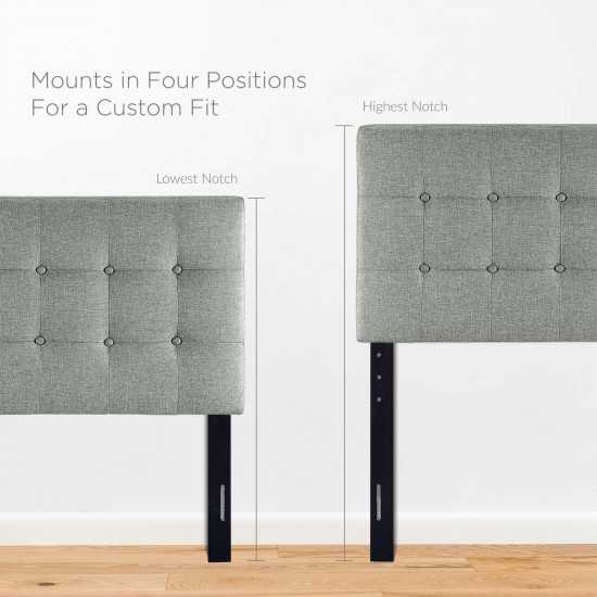 Emily Twin Upholstered Fabric Headboard