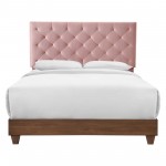 Rhiannon Diamond Tufted Upholstered Performance Velvet Queen Bed