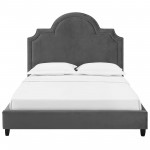 Primrose Queen Performance Velvet Platform Bed