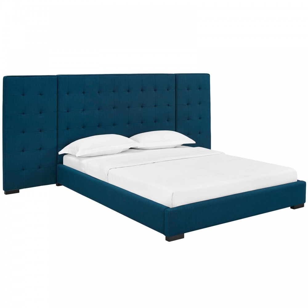 Sierra Queen Upholstered Fabric Platform Bed Sierra Queen Upholstered Fabric Platform Bed