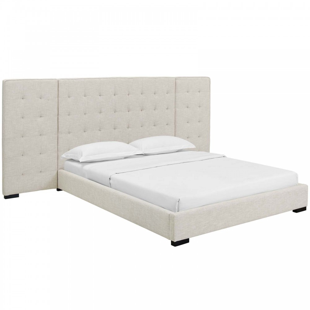 Sierra Queen Upholstered Fabric Platform Bed